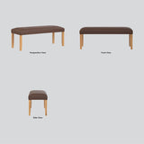 Mesi bench Ottoman - Cocoa - 45-Degree Angle