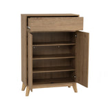 Hirado Sideboard Hallway Table Shoe Cabinet - Natural - Side View