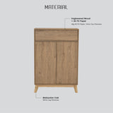 Hirado Sideboard Hallway Table Shoe Cabinet - Natural - Extra Image