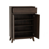 Hirado Sideboard Hallway Table Shoe Cabinet - Cocoa - Side View