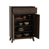 Hirado Sideboard Hallway Table Shoe Cabinet - Cocoa - 45-Degree Angle