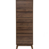 Hirado Tall Shoe Cabinet - Cocoa - Top-Down View