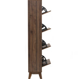 Hirado Tall Shoe Cabinet - Cocoa - Rear View