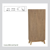 Hirado Tall Shoe Cabinet - Cocoa - Extra Image