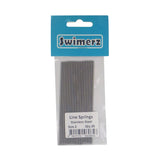 Swimerz Stainless Steel Fishing Line Springs, Size 2, 10cmL, 1.4mmID, 2.0mmOD - Front View