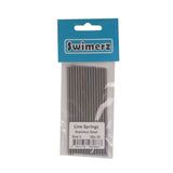 Swimerz Stainless Steel Fishing Line Springs, Size 5, 10cmL, 2.4mmID, 3.0mmOD - Front View