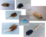 Vike 1 oz Skirted Microjig in Black Blue