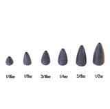 Swimerz 1/8 oz Lead Bullet Sinker - Qty 20 Pack - Front View