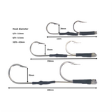 Swimerz Jigging & Trolling Hooks, Inline Double, 10/0, Qty 3 - Front View