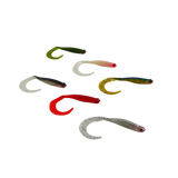 Swimerz 100 mm VTail Soft Plastic Lure, Green Glitter, 5 pack - Front View