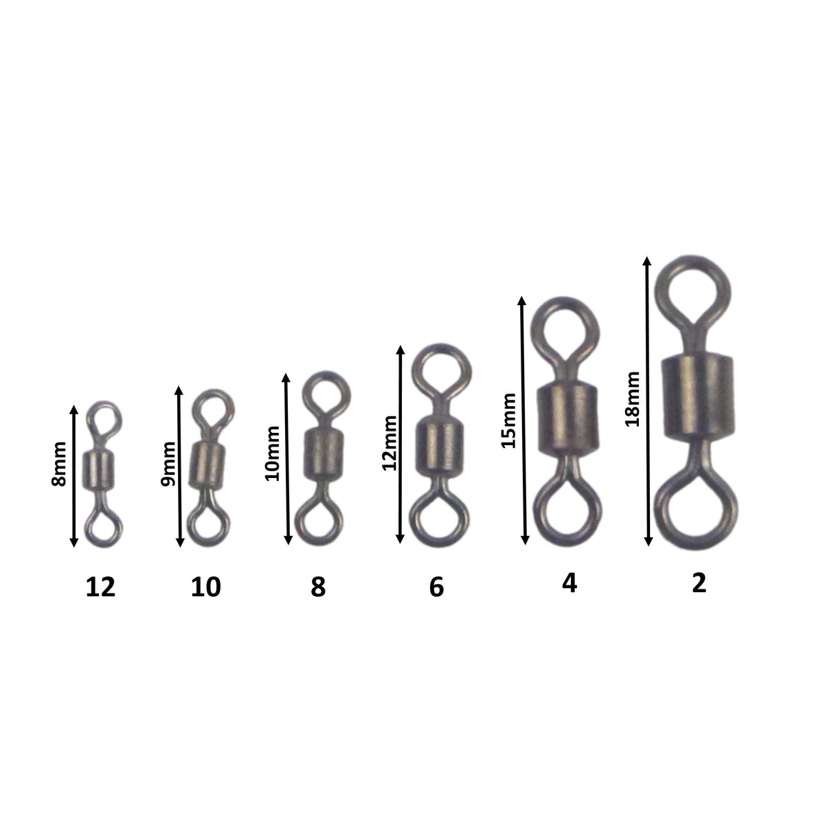 Swimerz Rolling Swivels, Size 12, 25 pack