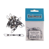 Swimerz Double Snap Barrel Swivels, Size 2, 10 pack - Top-Down View