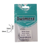 Swimerz 0/4 Wide Gape Worm Hook 15 Pack