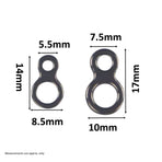 Swimerz 225kg Solid Double Rings, 17mm, 20 pack
