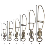 Swimerz HD Ball Bearing Swivels with Crosslock Snap, Size 3, 20 pack - Front View