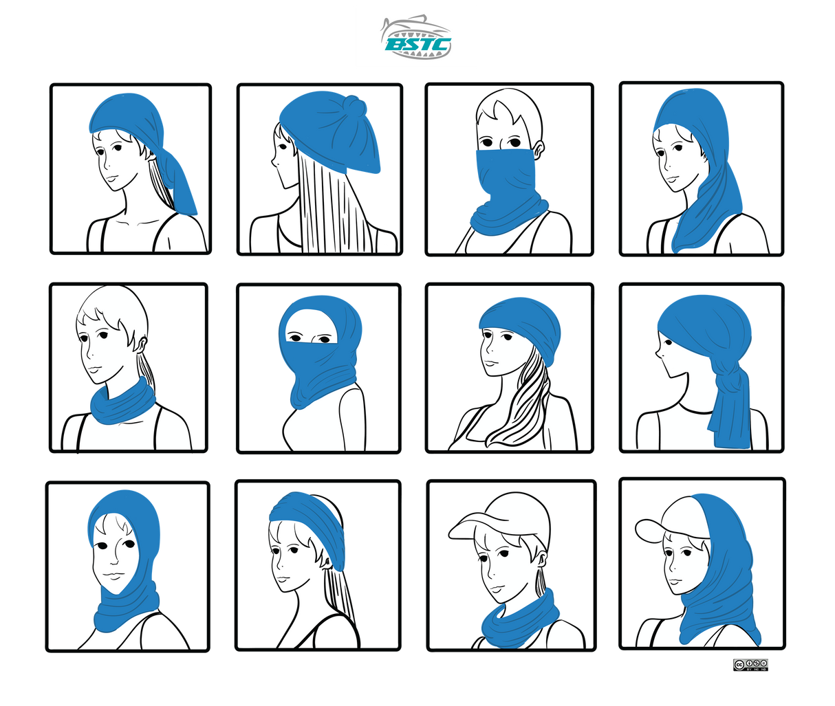 BSTC Head Socks, Light Blue