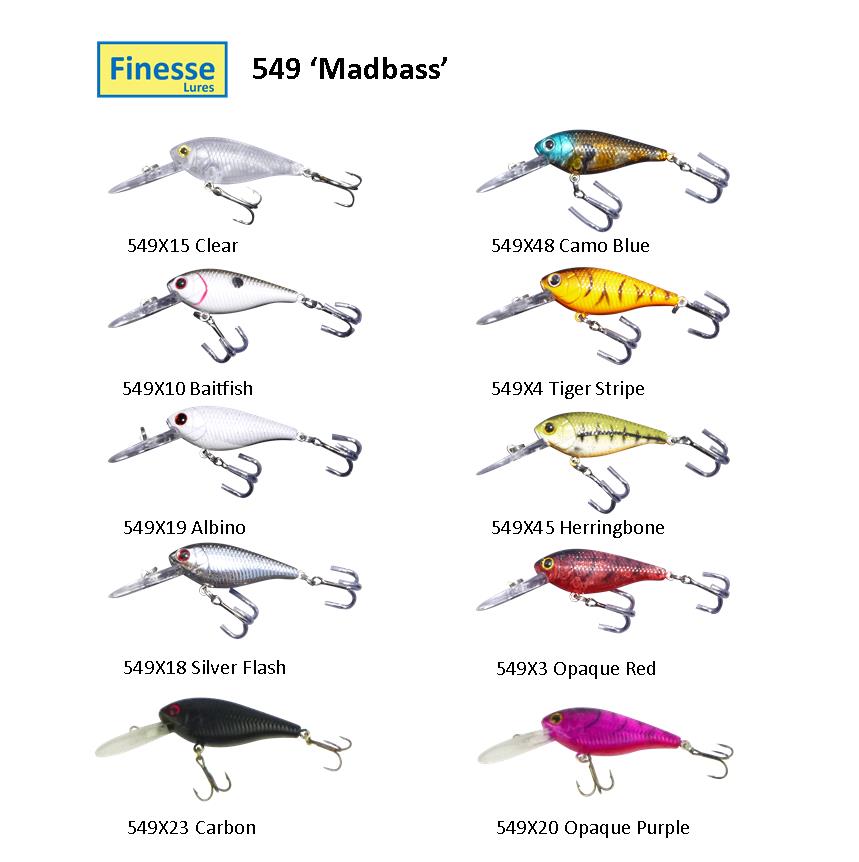 Finesse 'Madbass' Opaque Purple, 85mm Deep Diving Crankbait