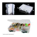 Rig Ezy 44 Compartment Double-sided Tackle Box. 295mmL x 210mmW x 6ommD - Side View