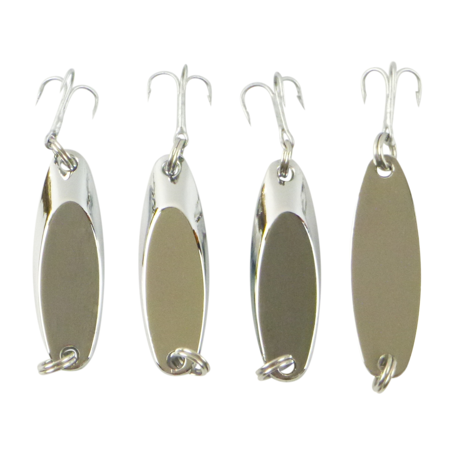 Finesse Chrome Kaster Jig, 7 Grams. Pack of 4 Jigs