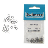 Swimerz 7mm Split Ring Stainless Steel, 25 Pack - Front View