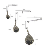 Swimerz Jig Spinner, Medium, Hammered Nickel, 5 Pack - Front View