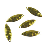 Artizan Hex Stamped 32mm Willow Blade, Brass, 5 Pack - Front View