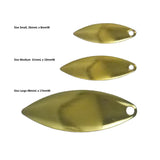 Artizan Smooth Willow Blade, Brass, 26mmL x 8mmW, Qty 5 - Front View