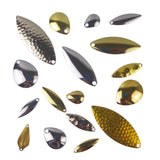 Artizan Smooth Willow Blade, Brass, 31mmL x 10mmW, Qty 5 - Top-Down View