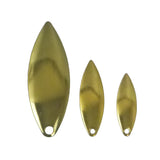 Artizan Smooth Willow Blade, Brass, 48mmL x 17mmW, Qty 5 - Front View