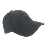 BSTC 6-Panel Baseball Cap, Distressed Cotton, Charcoal