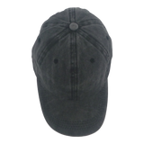 BSTC 6-Panel Baseball Cap, Distressed Cotton, Charcoal - Side View