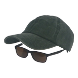 BSTC 6-Panel Baseball Cap, Distressed Cotton, Green - Front View