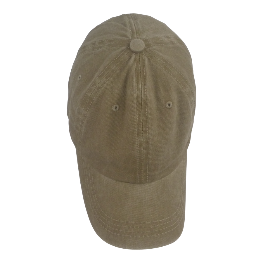 BSTC 6-Panel Baseball Cap, Distressed Cotton, Tan