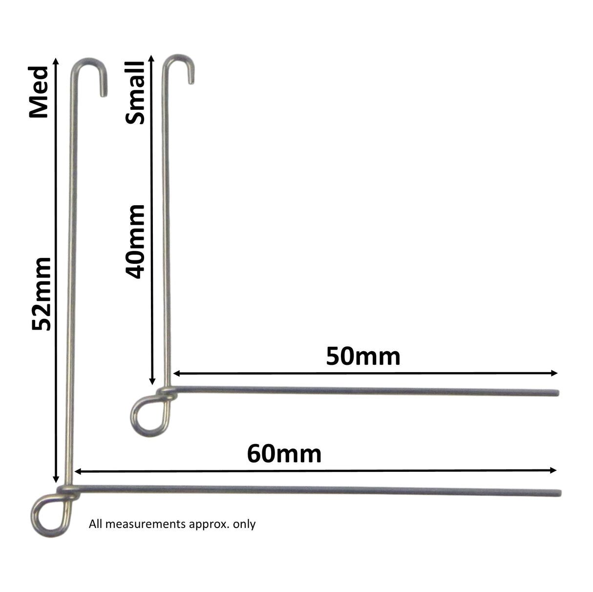 Artizan Spinnerbait Forms, Closed Eye, Medium, Qty 8