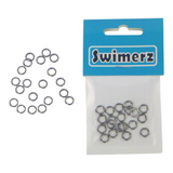 Swimerz Solid Jigging Rings, 8mm, 20 pack - Side View