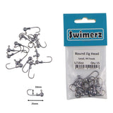 Swimerz Round Jig Head, 1/16 oz #4 Hook, 15 pack - Front View