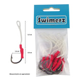 Swimerz 3/0 Single Assist Hooks, 8 pack - Front View