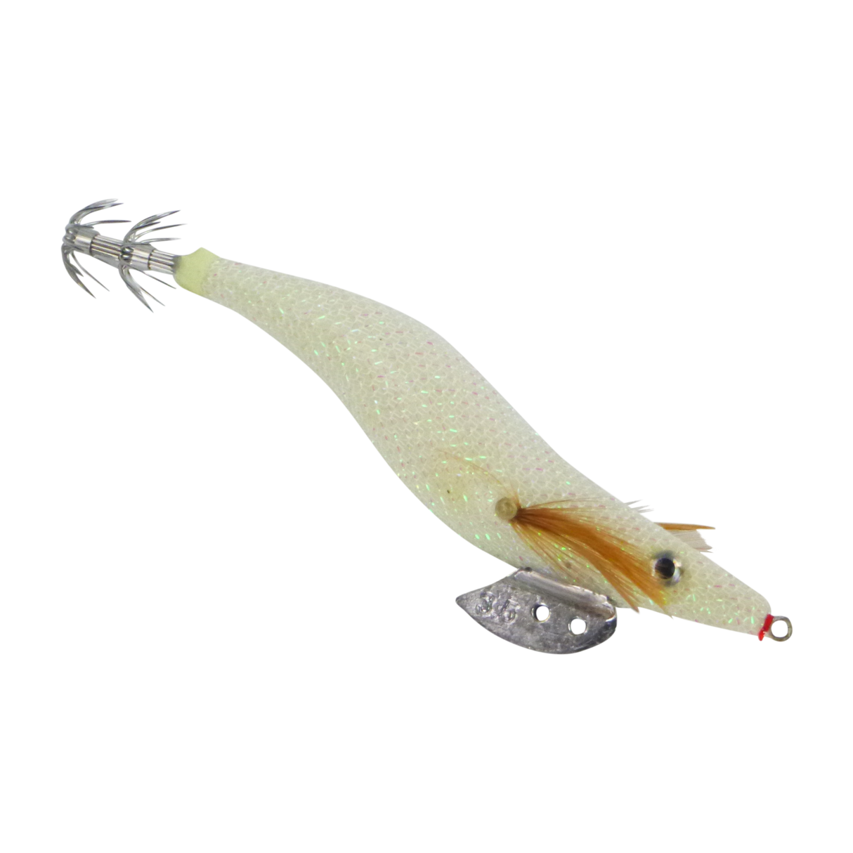 Finesse Rumoika Squid Jig, White Glow, size 3.5, 2 pack