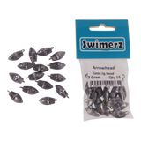 Swimerz 7gm Arrowhead Jig Head, 1/4oz, Lead, 15 pack - Side View