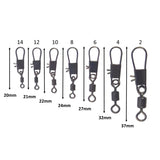 Swimerz Rolling Swivel w Interlock Snap, Size 12, 50 pack