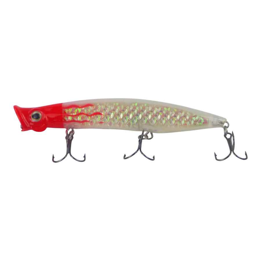 Toppu Mizzu Cupface Popper, 110mm, Silver Red Hex