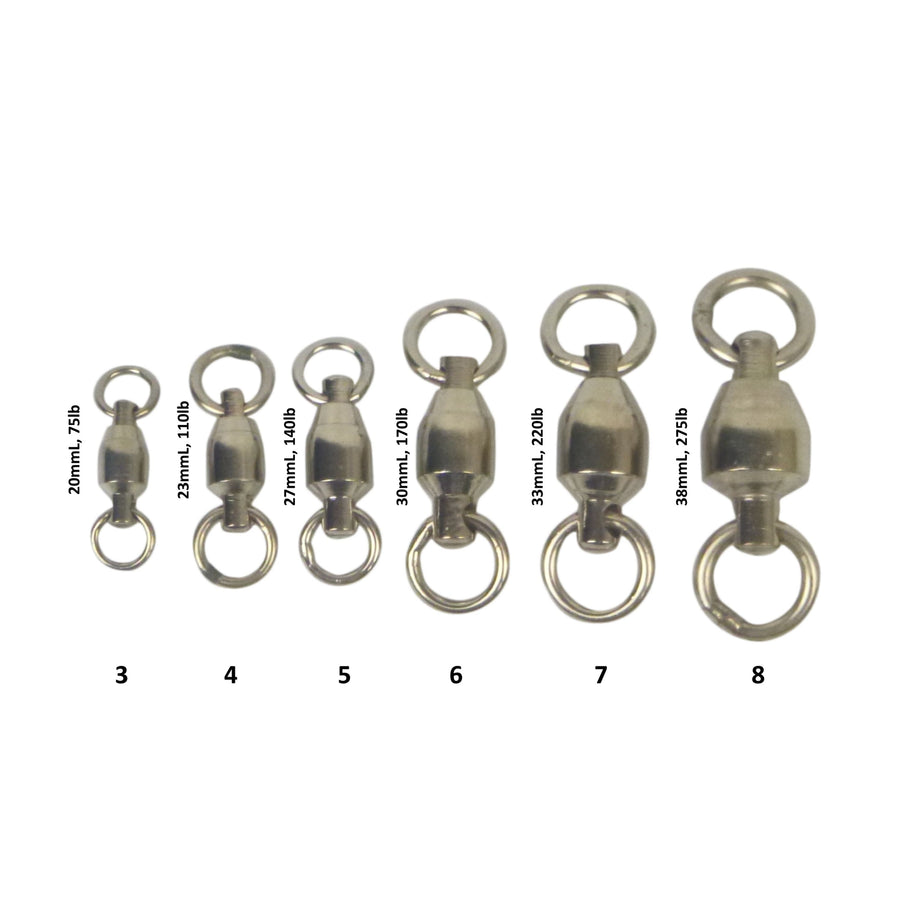 Swimerz Heavy Duty Ball Bearing Swivels, Size 3, 20 pack