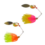 Dekoi 15gm LS17 Closed Eye Spinnerbait, Pink Yellow, Qty 2 - Front View