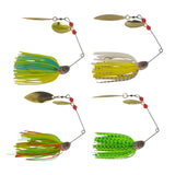 Dekoi 20gm LS22 Closed Eye Spinnerbait, Lemon Lime, Qty 2 - Front View