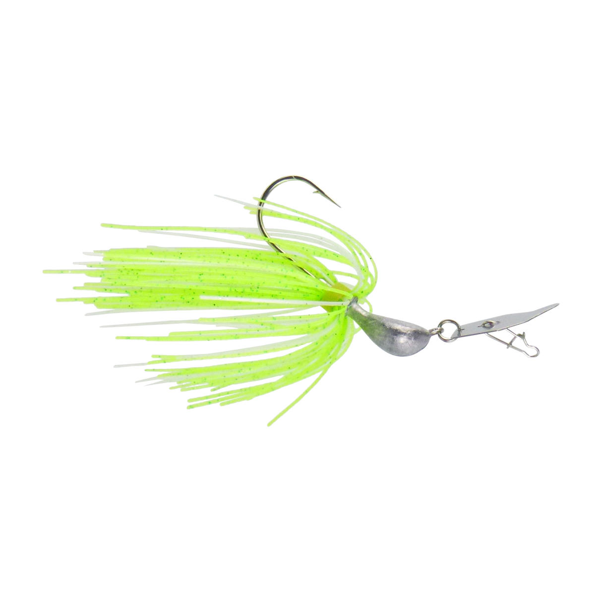 Dekoi 7gm Bladed Swim Jig, Chatterbait, Green Flash, 2 pack