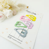 MANGO JELLY Butter Cream Hair Clips Collection - Candy Heart shape - Twin Pack - Front View
