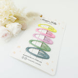 MANGO JELLY Butter Cream Hair Clips Collection - Candy Oval - Twin Pack - Front View
