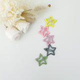 MANGO JELLY Butter Cream Hair Clips Collection - Candy Stars - One Pack - Front View