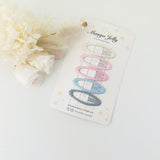 MANGO JELLY Butter Cream Hair Clips Collection - Ice cream Oval - Twin Pack - Front View