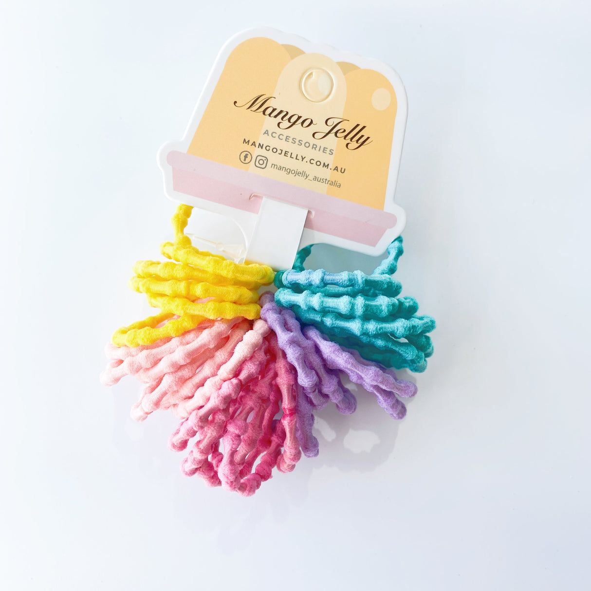 Bamboo Candy Mango Jelly Hair Ties for Kids - Set of 30 Assorted Colors